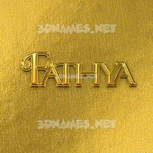 fathya in All Gold style - 3D name wallpaper fathya in All Gold style - 3D name wallpaper