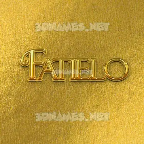 fatielo in All Gold style - 3D name wallpaper fatielo in All Gold style - 3D name wallpaper