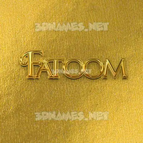 fatoom in All Gold style - 3D name wallpaper fatoom in All Gold style - 3D name wallpaper