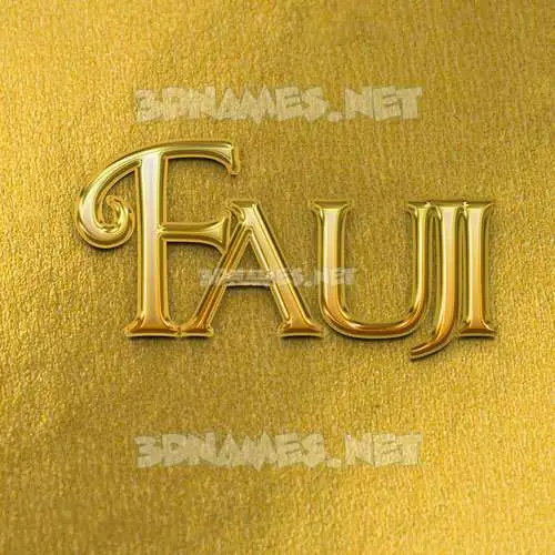 fauji in All Gold style - 3D name wallpaper fauji in All Gold style - 3D name wallpaper