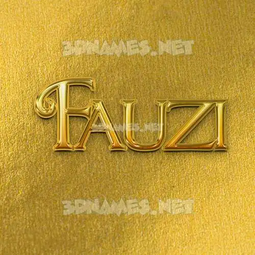 fauzi in All Gold style - 3D name wallpaper fauzi in All Gold style - 3D name wallpaper