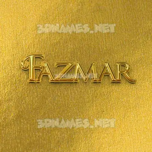 fazmar in All Gold style - 3D name wallpaper