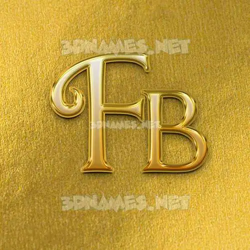 fb in All Gold style - 3D name wallpaper fb in All Gold style - 3D name wallpaper