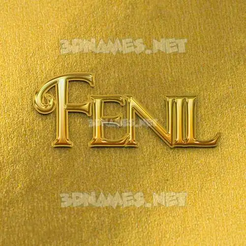 fenil in All Gold style - 3D name wallpaper fenil in All Gold style - 3D name wallpaper