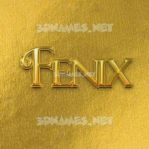 fenix in All Gold style - 3D name wallpaper fenix in All Gold style - 3D name wallpaper