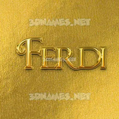 ferdi in All Gold style - 3D name wallpaper ferdi in All Gold style - 3D name wallpaper