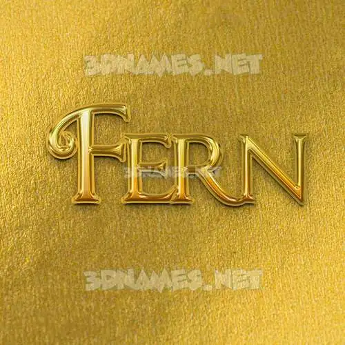 fern in All Gold style - 3D name wallpaper fern in All Gold style - 3D name wallpaper