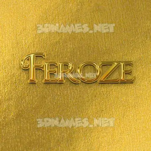feroze in All Gold style - 3D name wallpaper feroze in All Gold style - 3D name wallpaper