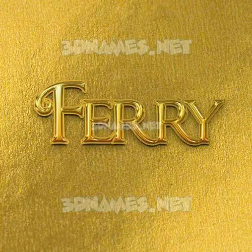 ferry in All Gold style - 3D name wallpaper ferry in All Gold style - 3D name wallpaper