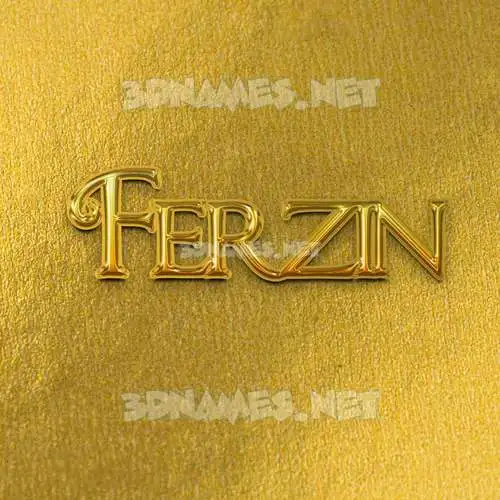 ferzin in All Gold style - 3D name wallpaper ferzin in All Gold style - 3D name wallpaper