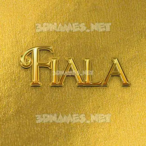 fiala in All Gold style - 3D name wallpaper fiala in All Gold style - 3D name wallpaper