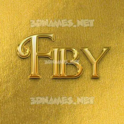 fiby in All Gold style - 3D name wallpaper fiby in All Gold style - 3D name wallpaper