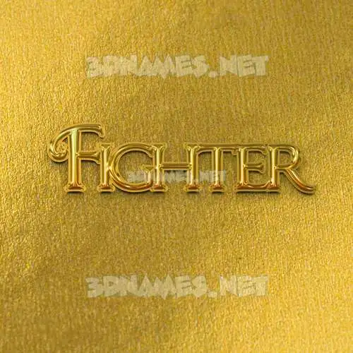 fighter in All Gold style - 3D name wallpaper fighter in All Gold style - 3D name wallpaper