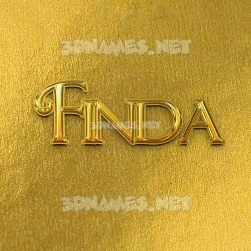 finda in All Gold style - 3D name wallpaper finda in All Gold style - 3D name wallpaper