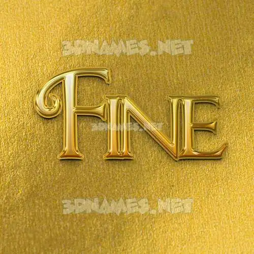 fine in All Gold style - 3D name wallpaper fine in All Gold style - 3D name wallpaper