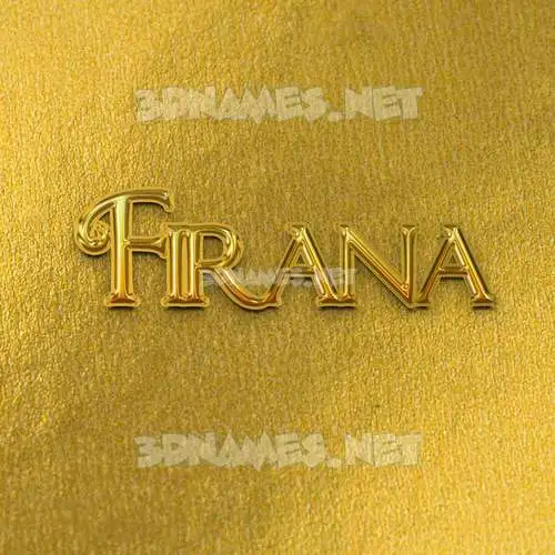 firana in All Gold style - 3D name wallpaper firana in All Gold style - 3D name wallpaper