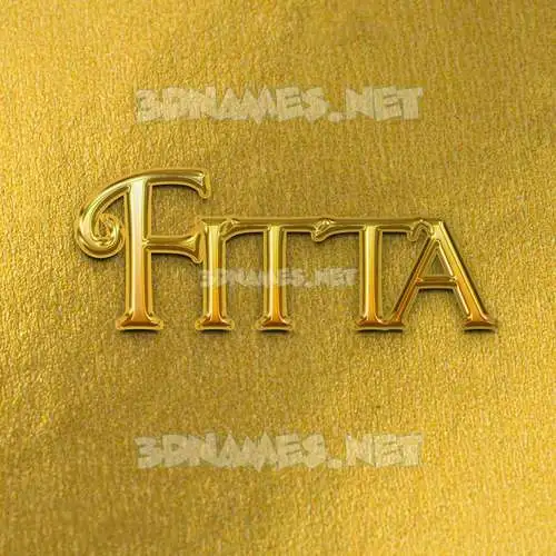 fitta in All Gold style - 3D name wallpaper fitta in All Gold style - 3D name wallpaper