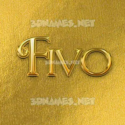 fivo in All Gold style - 3D name wallpaper