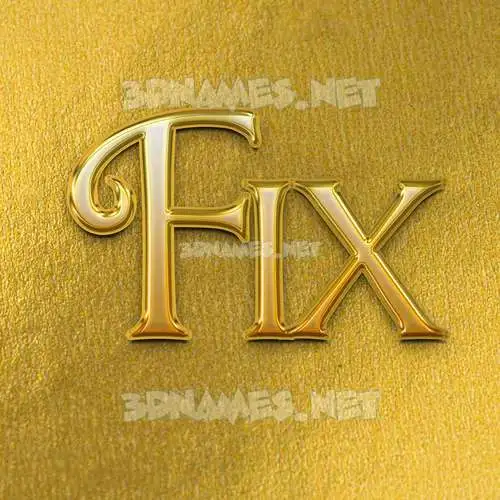 fix in All Gold style - 3D name wallpaper