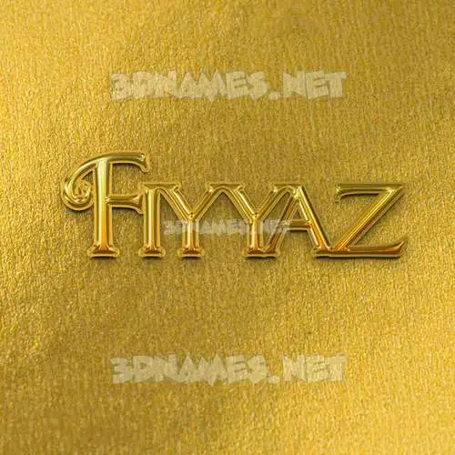 fiyyaz in All Gold style - 3D name wallpaper