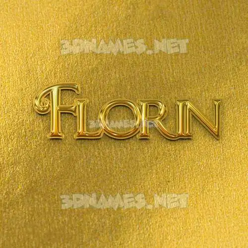 florin in All Gold style - 3D name wallpaper florin in All Gold style - 3D name wallpaper