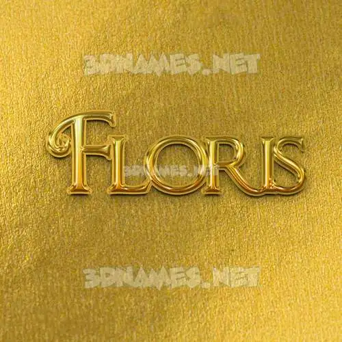 floris in All Gold style - 3D name wallpaper floris in All Gold style - 3D name wallpaper