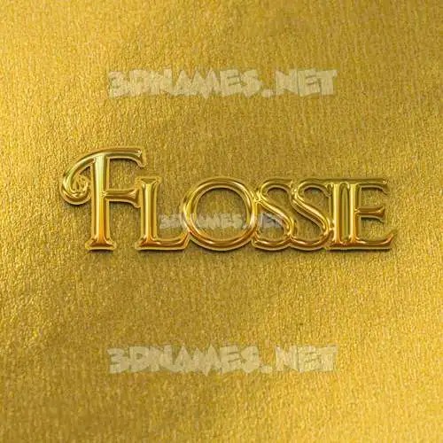 flossie in All Gold style - 3D name wallpaper