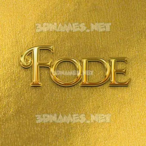 fode in All Gold style - 3D name wallpaper fode in All Gold style - 3D name wallpaper