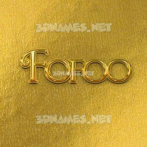 fofoo in All Gold style - 3D name wallpaper fofoo in All Gold style - 3D name wallpaper