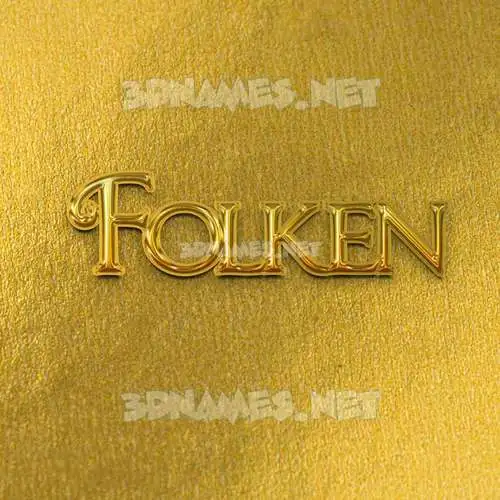 folken in All Gold style - 3D name wallpaper folken in All Gold style - 3D name wallpaper