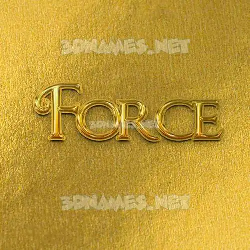 force in All Gold style - 3D name wallpaper force in All Gold style - 3D name wallpaper