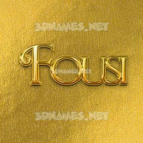 fousi in All Gold style - 3D name wallpaper fousi in All Gold style - 3D name wallpaper