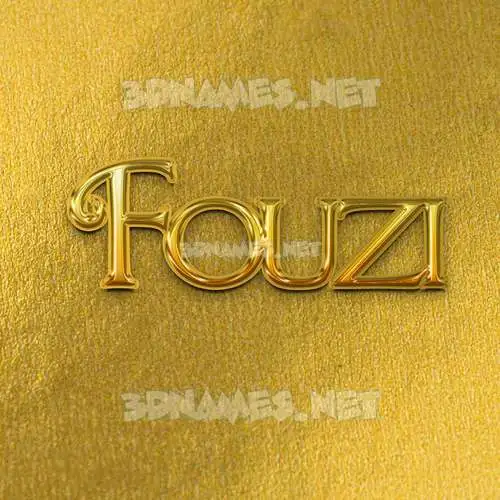fouzi in All Gold style - 3D name wallpaper fouzi in All Gold style - 3D name wallpaper