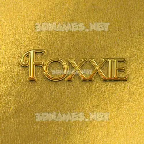 foxxie in All Gold style - 3D name wallpaper foxxie in All Gold style - 3D name wallpaper