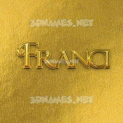 franci in All Gold style - 3D name wallpaper franci in All Gold style - 3D name wallpaper