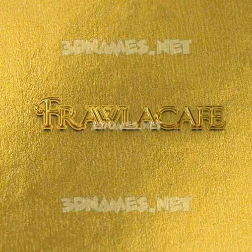 frawlacafe in All Gold style - 3D name wallpaper frawlacafe in All Gold style - 3D name wallpaper