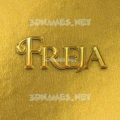 freja in All Gold style - 3D name wallpaper freja in All Gold style - 3D name wallpaper