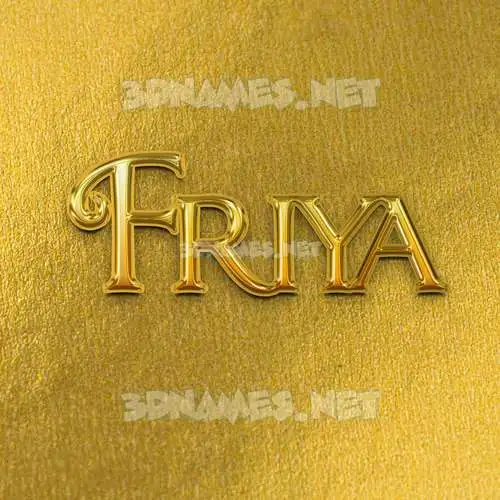 friya in All Gold style - 3D name wallpaper