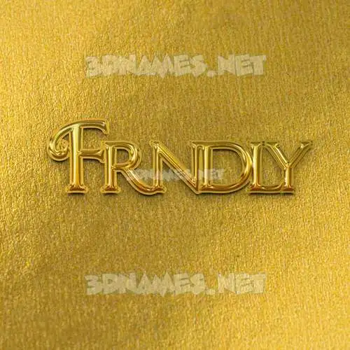 frndly in All Gold style - 3D name wallpaper frndly in All Gold style - 3D name wallpaper