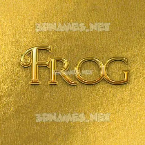 frog in All Gold style - 3D name wallpaper frog in All Gold style - 3D name wallpaper