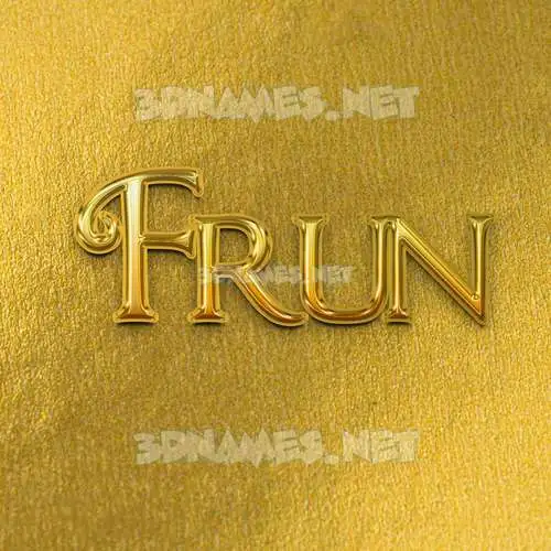 frun in All Gold style - 3D name wallpaper frun in All Gold style - 3D name wallpaper