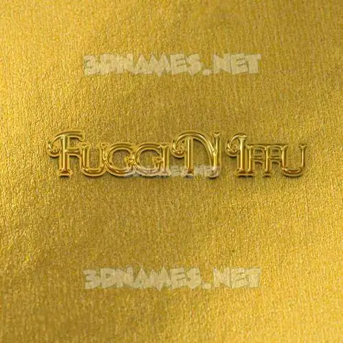 fuggi n iffu in All Gold style - 3D name wallpaper fuggi n iffu in All Gold style - 3D name wallpaper