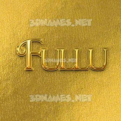 fullu in All Gold style - 3D name wallpaper fullu in All Gold style - 3D name wallpaper