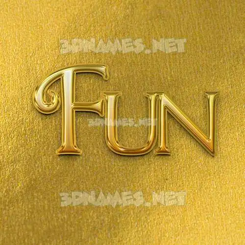fun in All Gold style - 3D name wallpaper fun in All Gold style - 3D name wallpaper