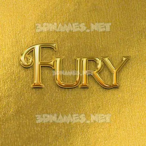 fury in All Gold style - 3D name wallpaper fury in All Gold style - 3D name wallpaper