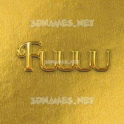 fuuuu in All Gold style - 3D name wallpaper fuuuu in All Gold style - 3D name wallpaper