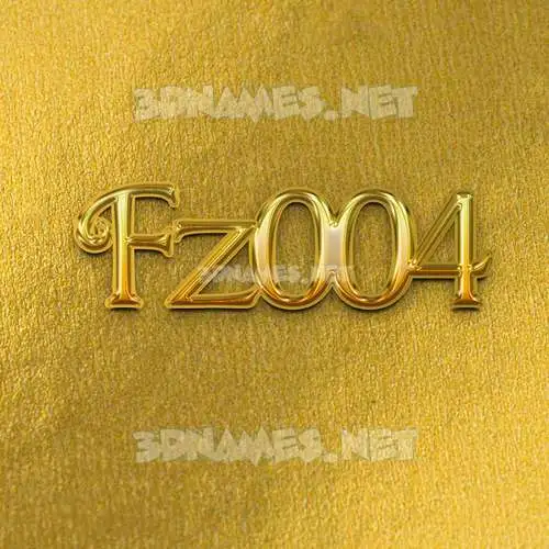 fz004 in All Gold style - 3D name wallpaper