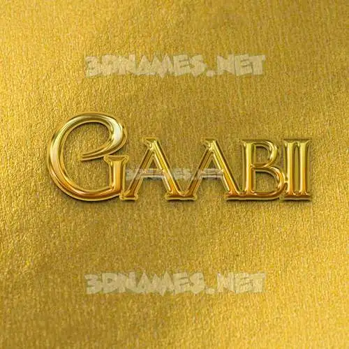 gaabii in All Gold style - 3D name wallpaper gaabii in All Gold style - 3D name wallpaper