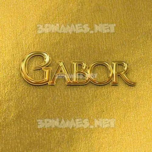 gabor in All Gold style - 3D name wallpaper
