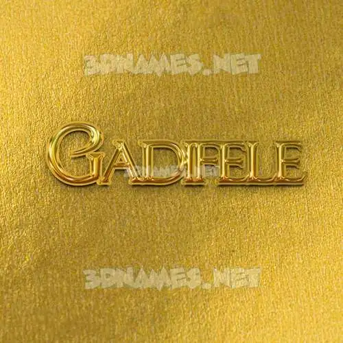 gadifele in All Gold style - 3D name wallpaper